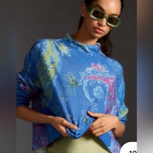 Anthropologie The Alani 100% Cashmere Knit Mockneck Sweater Plus Size 2X